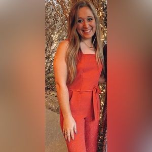 Women’s peachy/pink jumpsuit! Only worn once or twice
